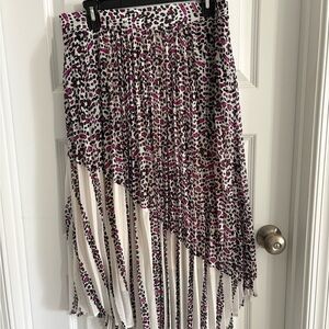 Lane Bryant Pink and Black Asymmetrical Skirt